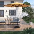 thumbnail image 1 of HOMETRENDS 7.5 ft. Round Push-Up Market Patio Umbrella, Yolk, 1 of 10