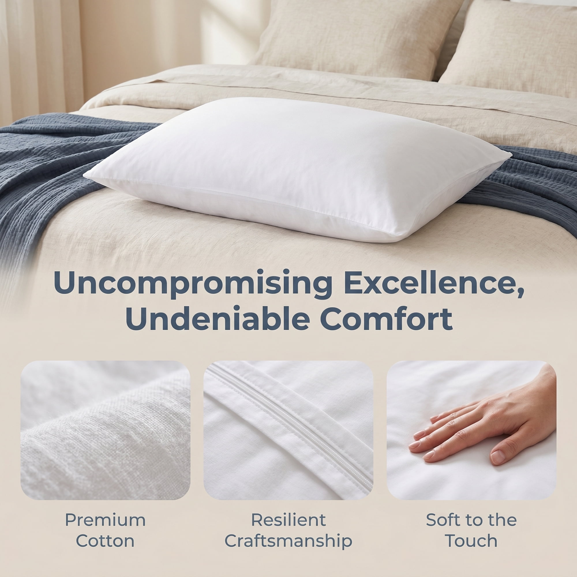 Unique Bargains 4Pcs Breathable Hypoallergenic Polyester Pillow Protectors White 20" x 30"