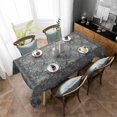 thumbnail image 4 of Blue Boho Rectangle Tablecloth, Vintage Ethnic Tribe Abstract Art Floral Waterproof & StainResistant Tablecloth, Washable Oil-proof Table Cover for Dining/Party/Wedding/Camping/Buffet 60x84 In, 4 of 9