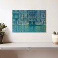 thumbnail image 2 of Elephant Stock Palazzo Da Mula Venice 1908 Wall Art - Horizontal Canvas Wall Art - Living Room Wall Decor - Abstract Canvas - Gray And Teal Decor By Claude Monet - 12" x 8", 2 of 8