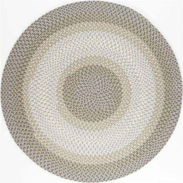 Rhody Rug TR62R048X048 Tapis Rond 4 Pi. Twin River, Givré & Multicolore