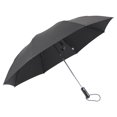 thumbnail image 1 of Paraguas plegable compacto resistente a la intemperie, con sistema automático a prueba de viento, negro, plegable hacia adentro, recubierto de teflón, para hombres y mujeres, 105 cm de alcance, 10 hu, 1 of 5
