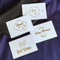 thumbnail image 3 of Tarjeta de agradecimiento de una sola página, 50 piezas, color bronce, para boda, fiesta de cumpleaños, invitaciones, tienda de flores, regalo, tarjeta en blanco, 3 of 4