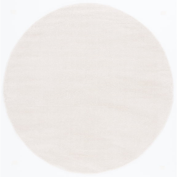 SAFAVIEH Melody Adeline Geometric Polyester Area Rug, Ivory, 4' x 4' Round