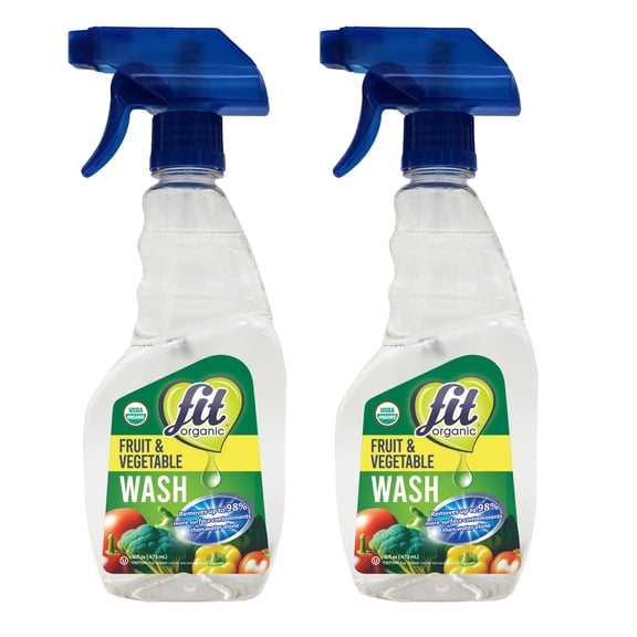 Fit Organic Produce Wash, 16 oz Spray, Pack of 2