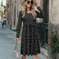 thumbnail image 3 of SCRAWLGOD Leopard Print Maternity Dresses for Women Long Sleeve Breastfeeding Dress Size L Crew Neck Nursing Dress Lounge Comfortable High Waist Dress for Women Autumn, 3 of 7