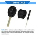 thumbnail image 5 of Unique Bargains Key Shell Case for Mini Cooper 2002-2005 Keyless Entry Remote Key Fob Replacement Case 2 Buttons, 5 of 7