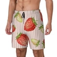 thumbnail image 2 of Balery Strawberries Mens Swim Trunks Swim Shorts for Men Quick Dry Inseam Beach Shorts with Compression Liner Pocket-XX-Large, 2 of 9