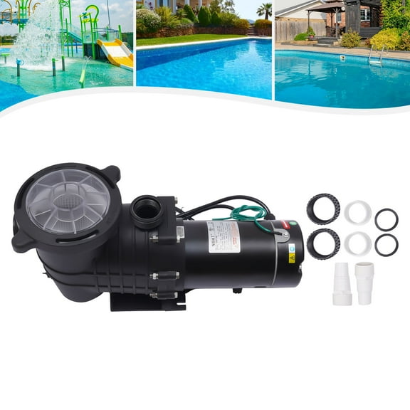 Miumaeov 1.5HP Swimming Pool Pump HBP1100 Electric Pool Pump w/ Strainer Filter Basket Single-speed Pure Copper Motor