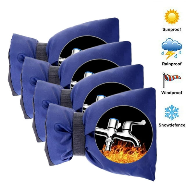 Diceymbol 2025 Nouvelle Protection de Robinet pour Robinet Extérieur Chaussettes 4 Pcs Facile à Utiliser