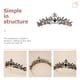 thumbnail image 5 of EeaseMX Tiara barroca de novia con diamantes de imitación para niña, corona de boda, diadema de novia con diamantes de imitación, 5 of 8