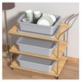 thumbnail image 4 of 12-Packs 13 L Bus Tubs with Lids, Plastic Restaurant Bus Box, Grey, 4 of 7