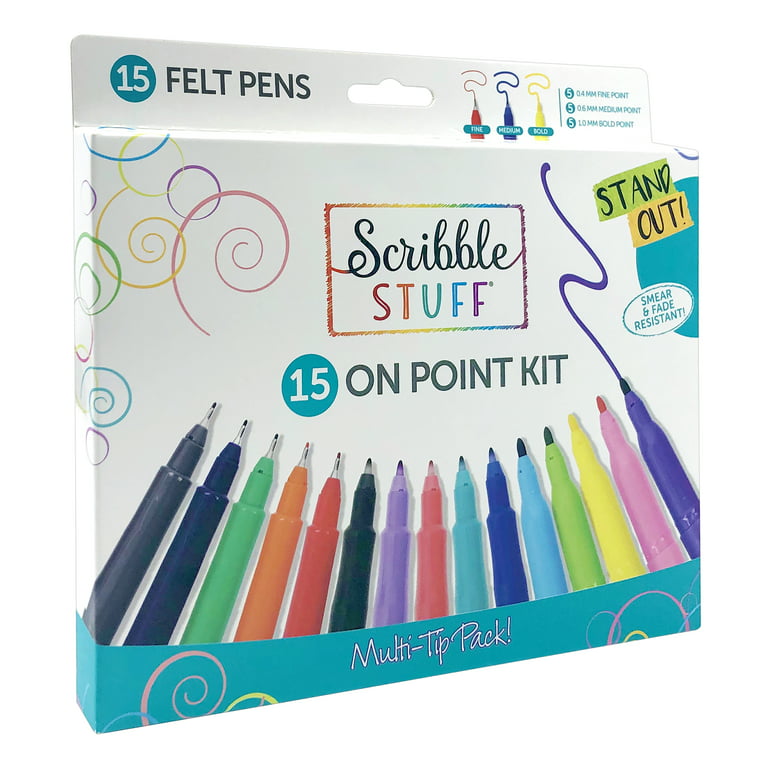 Felt Tip Pens, Pens Fine Point, Pack of 8, Fast Dry, No Smear, Colored Pens,  Journaling Pens, Felt Pens, Planner Markers, Planner Pens