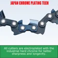 thumbnail image 4 of 3 Pack 5 Inch Chainsaw Chain 0.30" Pitch .043" Gauge 28 Drive Links Semi-Chisel Chain Saw Chains for Sun Joe : 24V-HCS-LTE. 24V-HCS-CT Handheld Chainsaw, 4 of 11