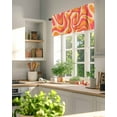 thumbnail image 3 of Abstract Distortion Texture Valances for Windows Red Yellow Line Fluid Art Valance Rod Pocket Light Filtering Short Window Treatments Curtains for Kitchen Bathroom Living Room Bedroom, 42 x 12 Inch, 3 of 7