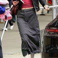thumbnail image 7 of Long Cargo Skirts for Women with Pockets Low Rise Drawstring Shirred Baggy Skirt E Girls Retro Harajuku Streetwear, 7 of 7