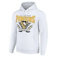 thumbnail image 2 of Men's Starter White Pittsburgh Penguins Team Logo Graphic Fleece Tri-Blend Pullover Hoodie, 2 of 3