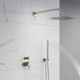 thumbnail image 5 of ANGELES HOME 10 Inch Rainfall Round Shower System, 2-Setting Rain Shower Head and Handle Set, Wall Mounted Shower Complete Combo Pressure Balancing Shower Valve, Brushed Nickel, 5 of 11