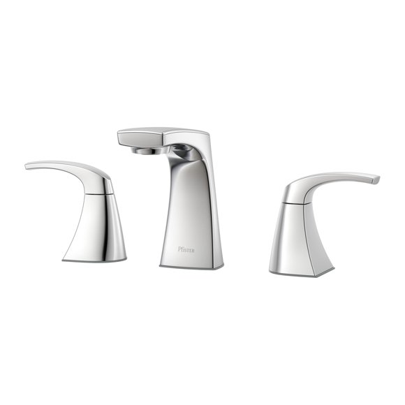 Pfister Karci Robinet de Lavabo de Salle de Bain, 8 Pouces, 2 Poignées, 3 Trous, Finition Chrome Poli, LF049KACC