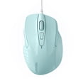 thumbnail image 6 of TECKNET Wired Mouse, 6-Button Corded with 4 Adjustable DPI, Ergonomic Optical Mouse, 5FT Cord for Laptop, Chromebook, PC, Desktop, Mac, Notebook - LT.Green, 6 of 8