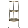 thumbnail image 2 of SAFAVIEH Elda Classic Rustic 3-Tier Side Table, Brass, 2 of 5