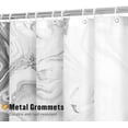 thumbnail image 3 of Grey Marble Extra Long Shower Curtain Set 72 x 84, Modern Ombre 84 inch XL Shower Curtains for Chic Bathroom Decor, Abstract Watercolor Fabric Shower Curtain, 3 of 6