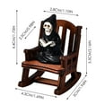thumbnail image 4 of Ghostly Halloween Necessity Rocking Chair With Mysterious Spirit In Black Robes Resin Collectible, 4 of 7