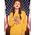 thumbnail image 2 of Independence Day Waving Flag Sweatshirt Women -Image by Shutterstock, Female Small, 2 of 4