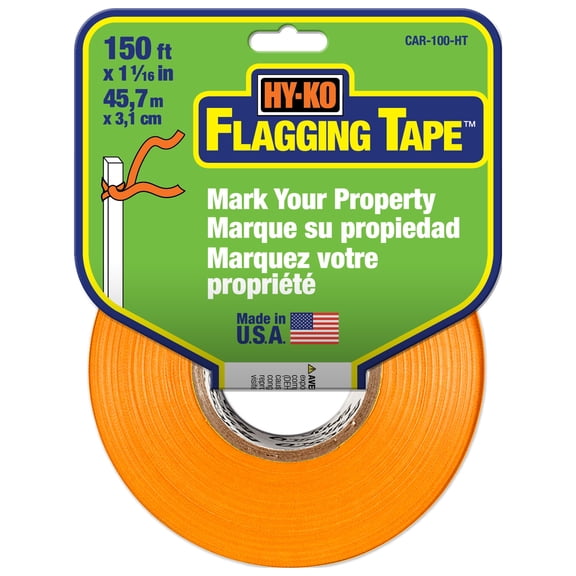 Hy Ko Orange Flagging Tape, PVC, 150 Foot, Reusable