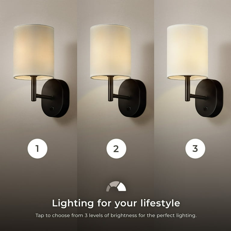 Globe Electric 10.5" Matte Black Rechargeable Wall Sconce photo 7