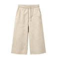 thumbnail image 6 of CONROSES Men's Capri Sweatpants Baggy Wide Leg Sweat Pants for Men Solid Elastic Waist Drawstring Fall Athletic Jogger Trousers with Pocket, 6 of 6