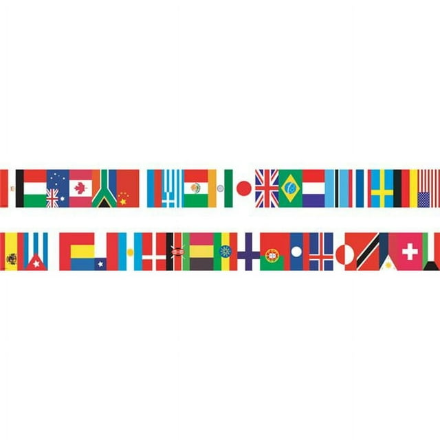 Teacher Created Resources EP-595-6 Drapeaux Internationaux à la Frontière - Pack de 6