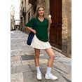 thumbnail image 5 of MOYIKO T Shirts Short Sleeve V Neck Tees for Women Fashion Trendy Tops Casual Summer Clothes, 5 of 7
