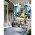thumbnail image 4 of nqOlkjepod Outdoor Curtains for Patio Waterproof, Blue Yellow Ocean Outdoor Privacy Panels Grommet, Summer Coastal Stripe Fish Coral Blackout Outside Curtains for Porch/Cabana 54"x95", 1 Panel, 4 of 8