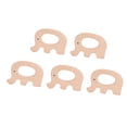 thumbnail image 4 of 5 mordedores de madera con forma de animal para la dentición de bebés, accesorios de madera natural para la dentición (elefante), 4 of 14