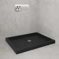 thumbnail image 2 of Streamline NT-2142-48BL-CR 48 in. x 36 in. Corner Acrylic Shower Base in Glossy Black with Center Drain, ABS Drain Included, 2 of 7