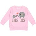 thumbnail image 2 of Inktastic Big Sis Elephant Toddler Sweatshirt, 2 of 4