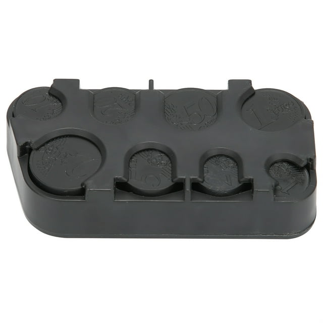 Distributeur de Pièces Euro Rectangulaire Boîte de Rangement en Plastique pour Voiture Bureau Maison