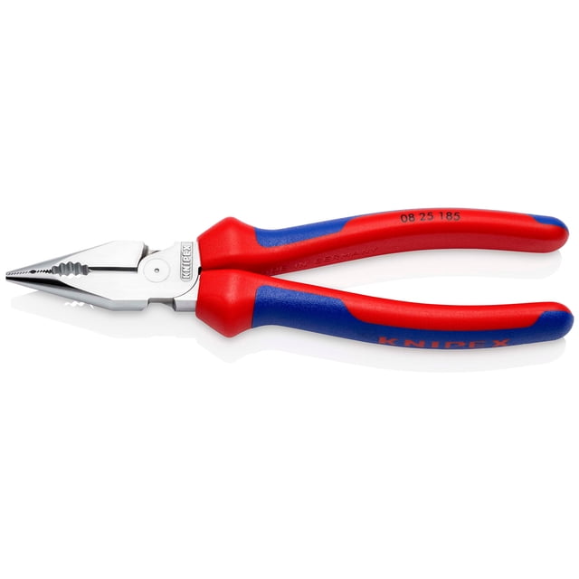 KNIPEX 08 25 185 Pinzas universal en punta Con fundas en dos componentes cromado 185 mm