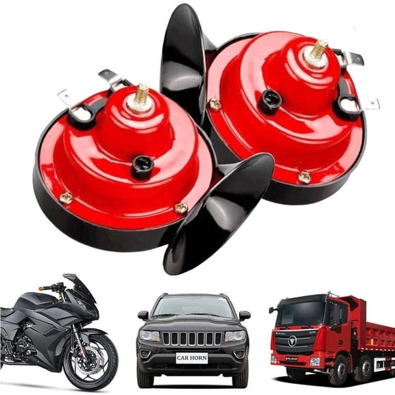 SPRING PARK Train Horn for Trucks 12v Double Horn Raging Loud Air Electric Snail Single Horn Waterproof Motorcycle Snail Horn Sound Raging Sound for Car Motorcycle