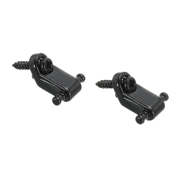 Unique Bargains Guitare Métal Rouleau String Arbre Retenue Cordes Guides Noir pour Guitare Électrique Basse avec Vis 2 Pack
