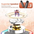 thumbnail image 6 of BONAOK Mini Karaoke Machine for Kids, Portable Karaoke Speaker with 2 Wilreless Microphones and Bluetooth for Home Party, Birthday Gifts for Girls(Grey), 6 of 9