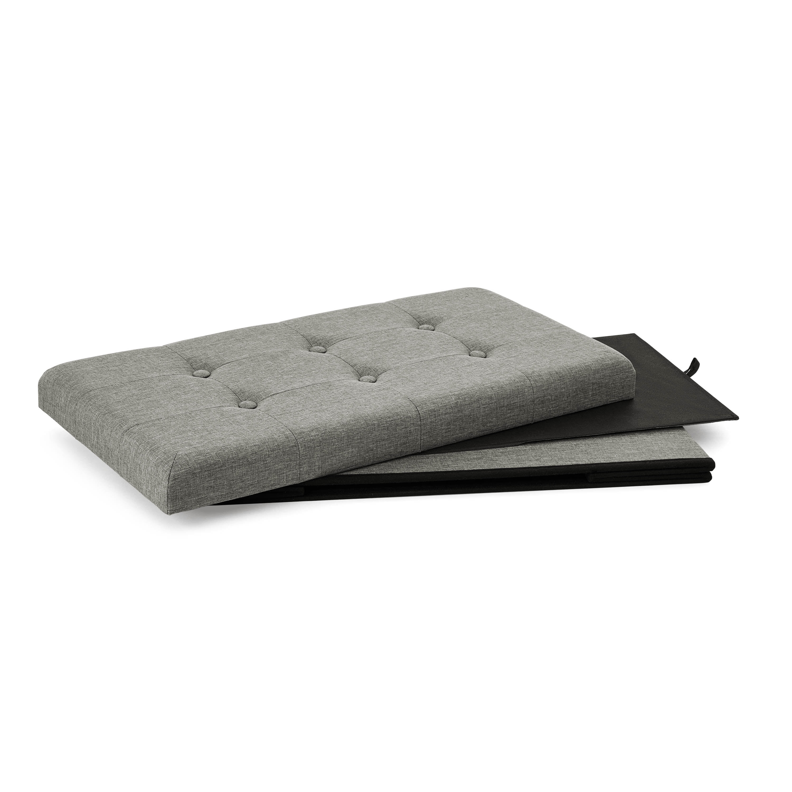 Mainstays 30" Collapsible Storage Ottoman, Charcoal Gray