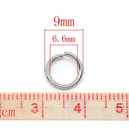 Flower Jump Ring - 200pcs Wholesale Stainless Steel Open Jump Rings Findings Supplies 9mm Dia 17 GA