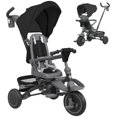 thumbnail image 1 of Qaba 6 in 1 Toddler Tricycle for 1-5 Years Old with Push Handle, Black, 1 of 10