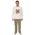 thumbnail image 3 of Christmas Family Matching Pajamas Set, Festive Holiday Cookie Bow Design with Pet Outfit, 3 of 7