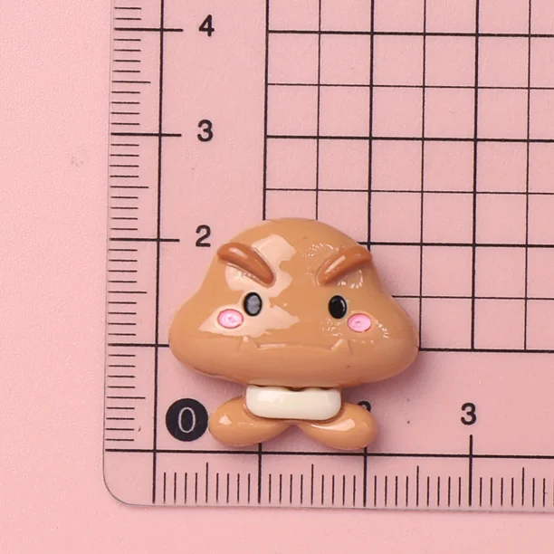 piezas de cabujones de resina con parte posterior plana de Super Mario Bros, con dibujos animados de Bandai, para hacer joyas y manualidades