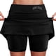 thumbnail image 1 of Falda culotte de talle medio para mujer: cintura elástica, bolsillos laterales, diseño fluido en capas, falda estampada informal para el verano., 1 of 5