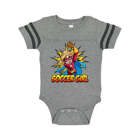 

Inktastic Soccer Girl Superhero Gift Baby Girl Bodysuit