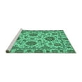 thumbnail image 2 of Ahgly Company Machine Washable Indoor Rectangle Oriental Turquoise Blue Traditional Area Rugs, 5' x 8', 2 of 4